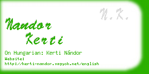 nandor kerti business card